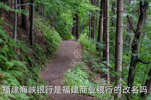 福建海峽銀行是福建商業銀行的改名嗎