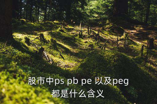 股市peg是什么意思，請問在股市里的PEG是什么意思和股價的關系怎樣多謝