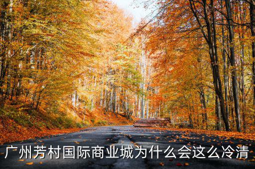 廣州芳村國際商業城為什么會這么冷清