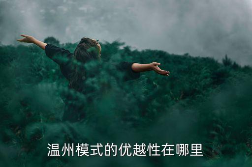 溫州模式的優越性在哪里