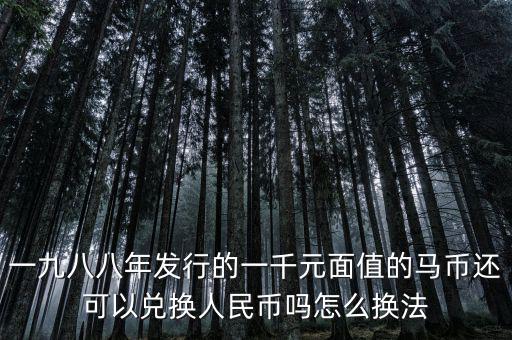 一九八八年發行的一千元面值的馬幣還可以兌換人民幣嗎怎么換法