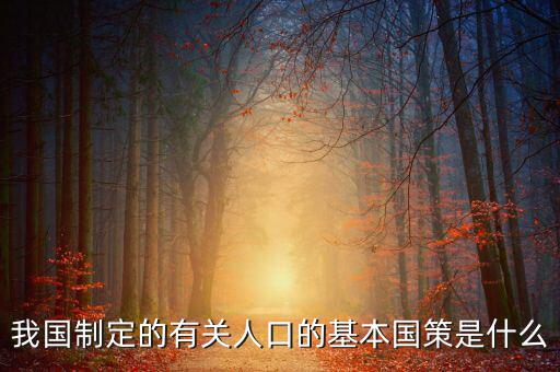 我國制定的有關人口的基本國策是什么