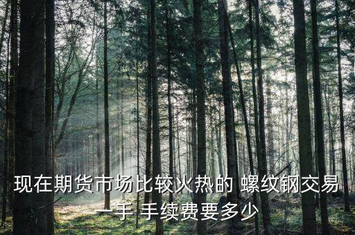現在期貨市場比較火熱的 螺紋鋼交易一手 手續費要多少