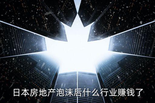 日本房地產泡沫后什么行業賺錢了