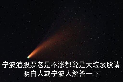 寧波港為什么一直停牌，寧波港股票老是不漲都說是大垃圾股請明白人或寧波人解答一下