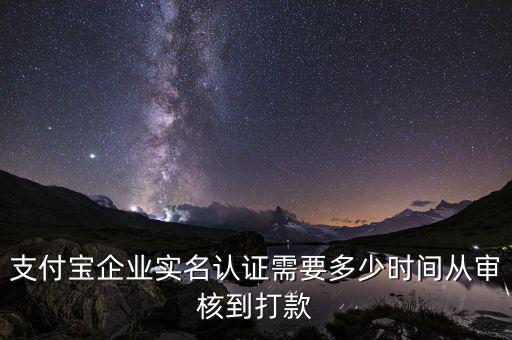 融業網什么時候立案，支付寶企業實名認證需要多少時間從審核到打款