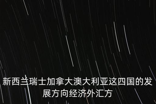 新西蘭瑞士加拿大澳大利亞這四國的發展方向經濟外匯方