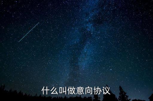 什么是意向合同，什么叫做意向協議