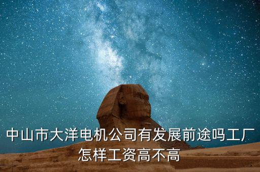 中山市大洋電機公司有發展前途嗎工廠怎樣工資高不高