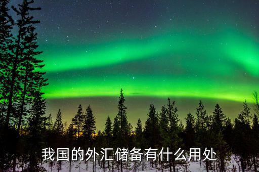 國家外匯儲備是干什么用的，國家外匯儲備的用途有哪些
