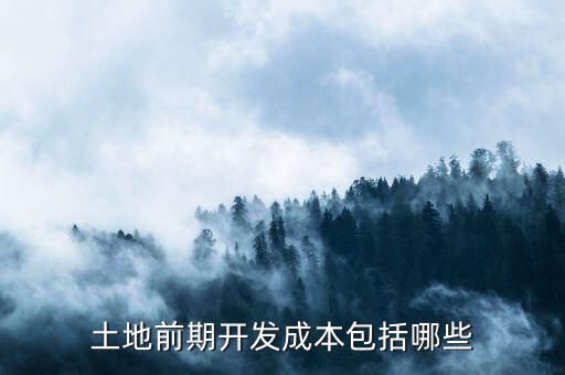土地前期開發成本包括哪些