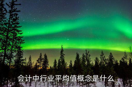會計中行業平均值概念是什么