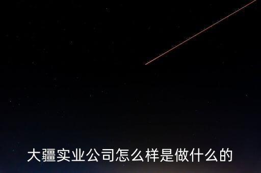 大疆實業公司怎么樣是做什么的