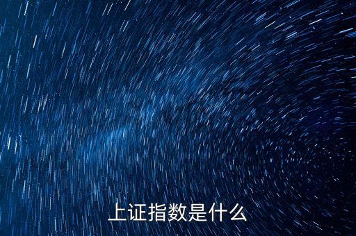 上證指數是什么