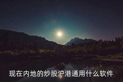 現在內地的炒股滬港通用什么軟件