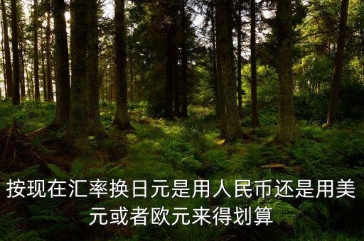 按現在匯率換日元是用人民幣還是用美元或者歐元來得劃算