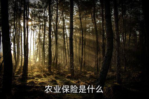 傳統農業保險主要保什么風險，農業保險是什么