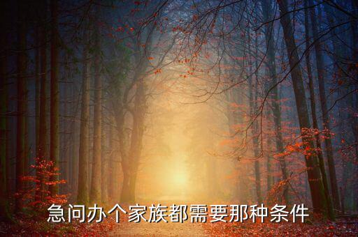 注冊(cè)家族辦公室需要什么資質(zhì)，急問(wèn)辦個(gè)家族都需要那種條件
