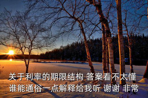 關于利率的期限結構 答案看不太懂 誰能通俗一點解釋給我聽 謝謝 非常
