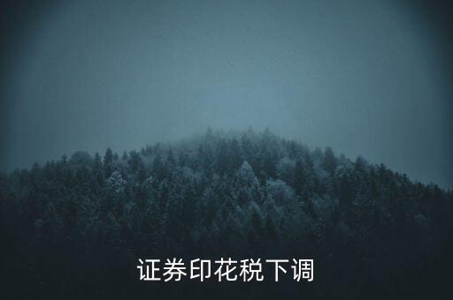 證券印花稅什么時候調整，印花稅何時調減