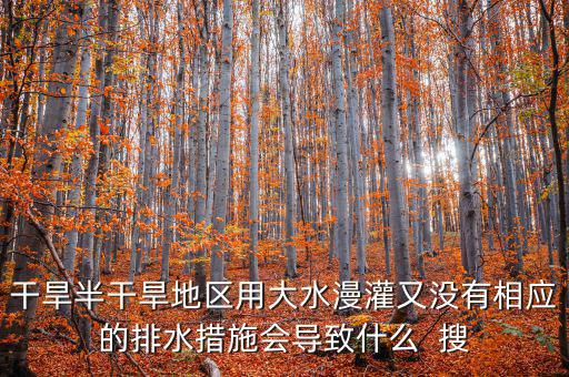 干旱半干旱地區用大水漫灌又沒有相應的排水措施會導致什么  搜