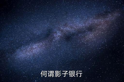 麥卡利對影子銀行的定義是什么，何謂影子銀行