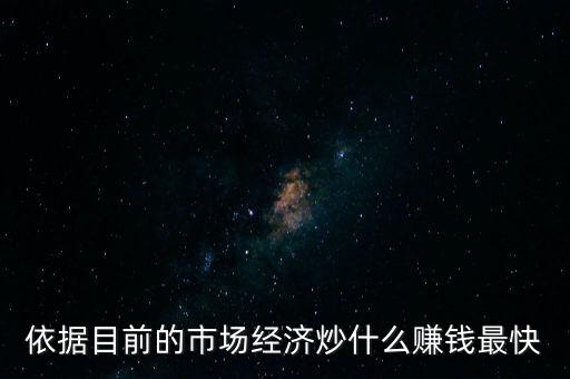 炒什么賺錢，依據目前的市場經濟炒什么賺錢最快