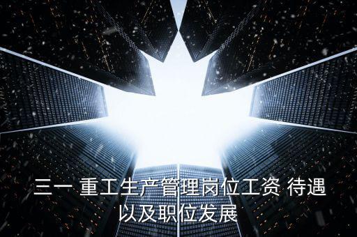  三一 重工生產管理崗位工資 待遇以及職位發展