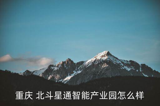 重慶 北斗星通智能產業園怎么樣