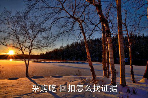  采購吃 回扣怎么找證據