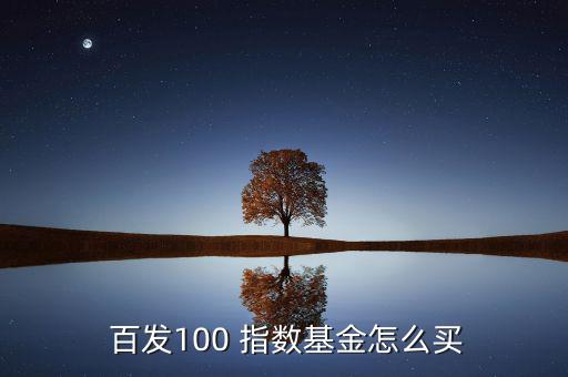  百發100 指數基金怎么買