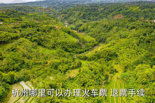  杭州哪里可以辦理火車票 退票手續
