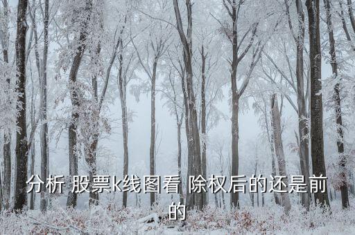分析 股票k線圖看 除權后的還是前的