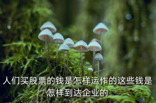 人們買股票的錢是怎樣運作的這些錢是怎樣到達企業的
