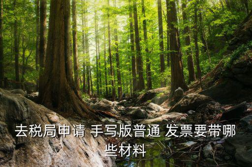 去稅局申請 手寫版普通 發票要帶哪些材料
