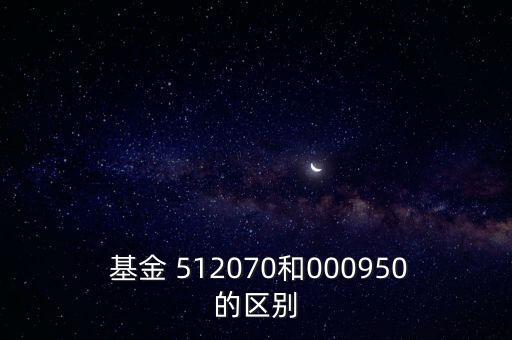  基金 512070和000950的區別