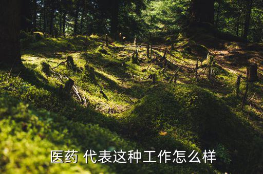  醫藥 代表這種工作怎么樣