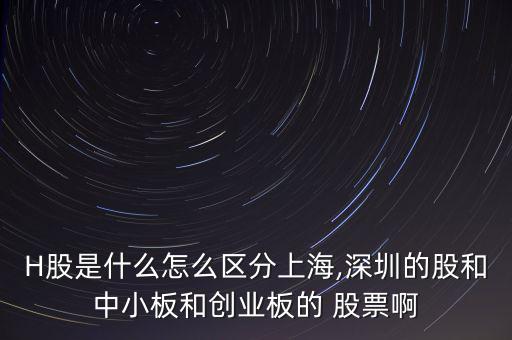 H股是什么怎么區分上海,深圳的股和中小板和創業板的 股票啊