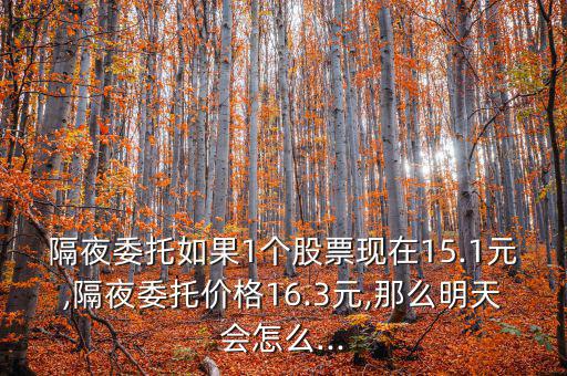 隔夜委托如果1個股票現在15.1元,隔夜委托價格16.3元,那么明天會怎么...
