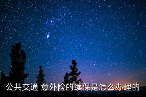 公共交通 意外險的續保是怎么辦理的