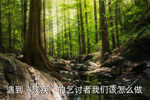 遇到殘疾人碰瓷怎么辦,如果有殘疾人需要幫助我會繼續提供援助