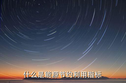 能源償還指標是什么，什么是能源節約利用指標