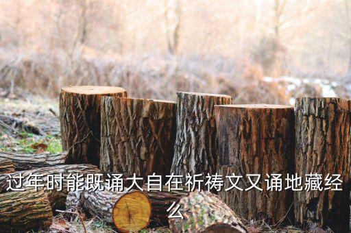 過年時能既誦大自在祈禱文又誦地藏經么