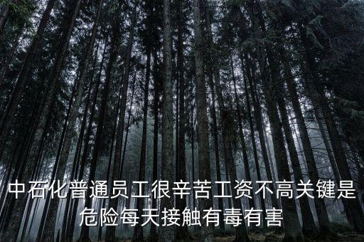 中石化上班為什么這么累，中石化普通員工很辛苦工資不高關鍵是危險每天接觸有毒有害