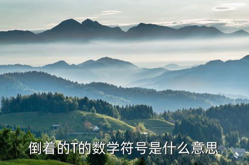 什么是倒t，倒著的T的數學符號是什么意思