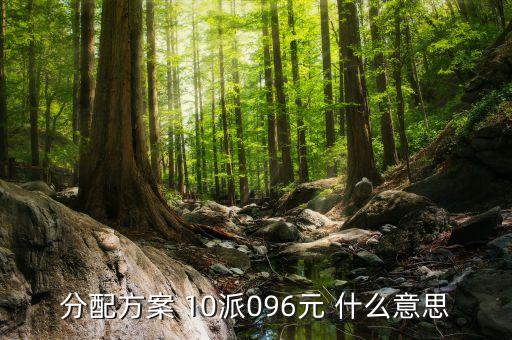 南方軸承分配方案是什么，分配方案 10派096元 什么意思