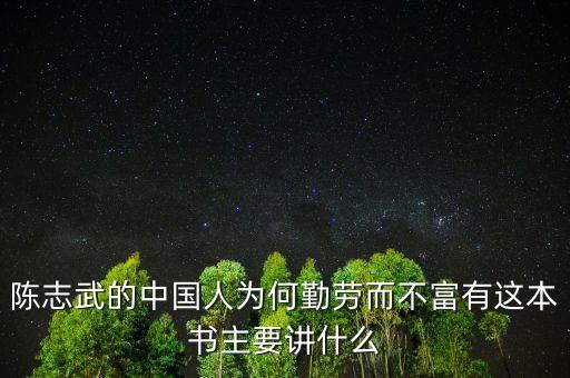 陳志武新書我什么，高分求陳志武的沒有中國模式這一回事一書希望是TXT格式的
