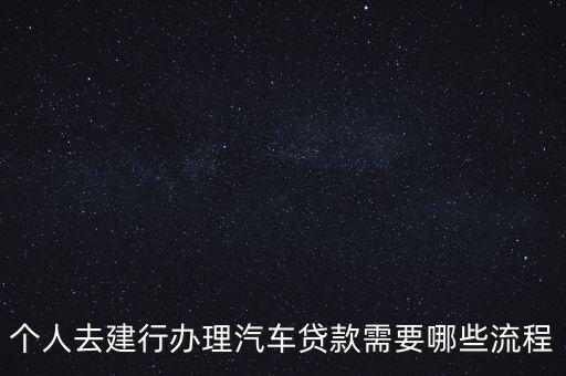 個(gè)人去建行辦理汽車(chē)貸款需要哪些流程