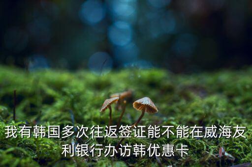 訪韓優惠卡有什么作用，我有韓國多次往返簽證能不能在威海友利銀行辦訪韓優惠卡