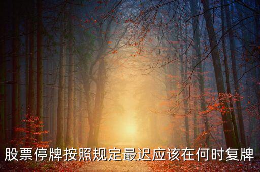 股票停牌按照規定最遲應該在何時復牌